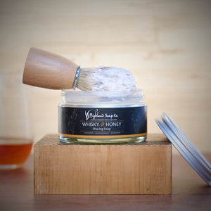 
                  
                    Load image into Gallery viewer, New! Whisky &amp;amp; Honey Shaving Soap 175g
                  
                